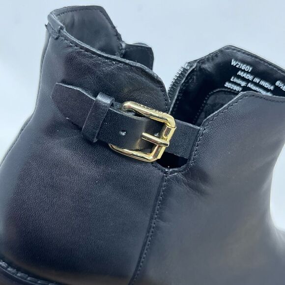 Cole Haan Haidyn Black Leather Ankle Zip Booties 6.5 - Picture 5 of 11